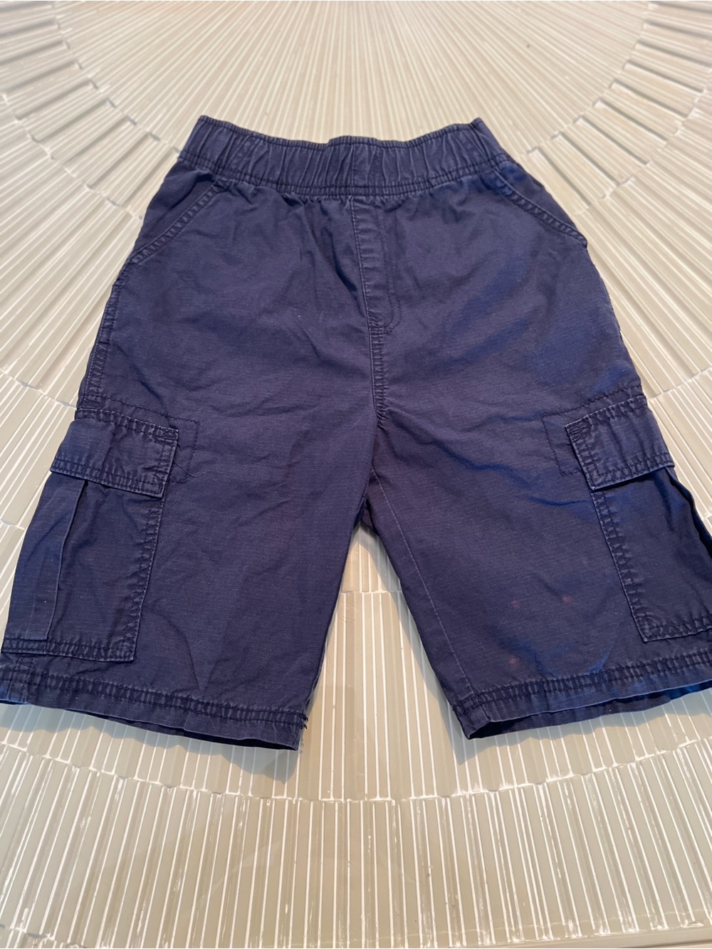 Place Navy Elastic Waist Cargo Shorts
